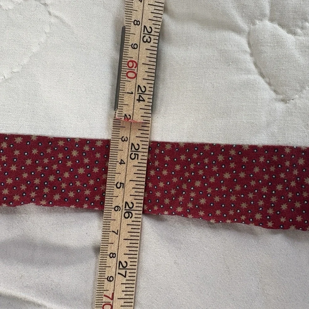 Handmade Quilted Appliqued Quilt Wall Hanging Hearts 1980s 90s Country Primitive